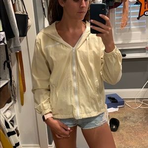 Yellow zip up jacket